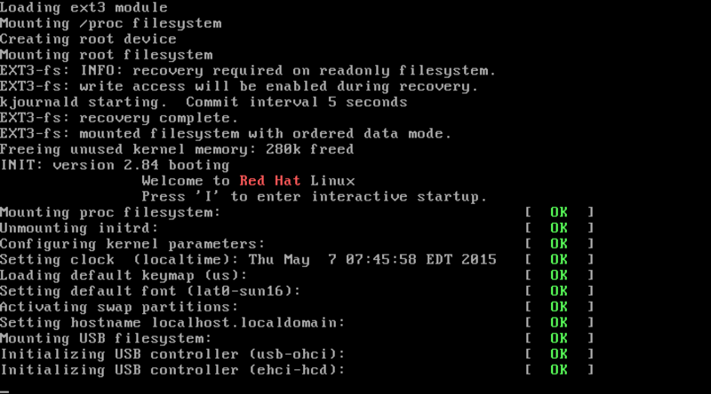 Boot messages