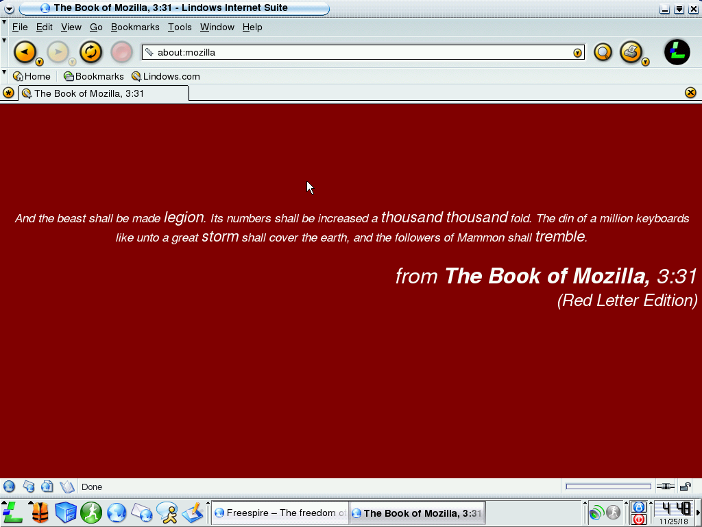 Lindows Internet Suite, Book of Mozilla