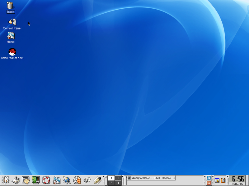 Empty KDE desktop